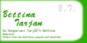 bettina tarjan business card